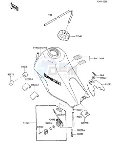 KL 600 B [KL600] (B1-B2) [KL600] drawing FUEL TANK