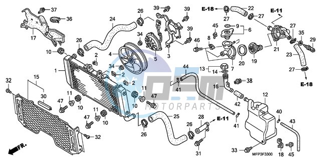 RADIATOR (CB1300/CB1300S)