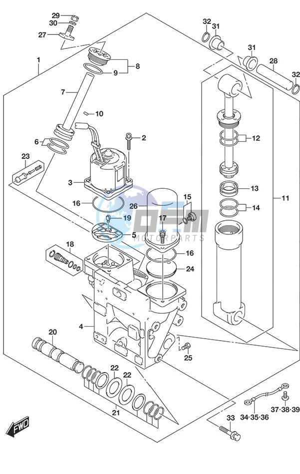 Trim Cylinder w/Transom (X or XX)