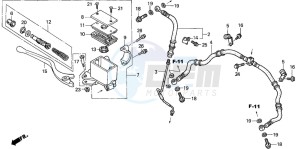 TRX400EX SPORTRAX 400 EX drawing FR. BRAKE MASTER CYLINDER (TRX400EXX-4)