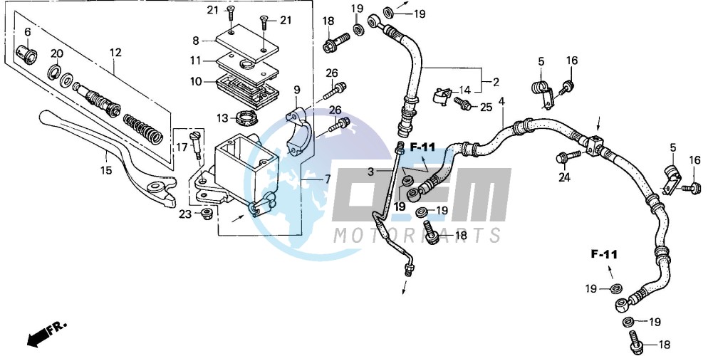 FR. BRAKE MASTER CYLINDER (TRX400EXX-4)