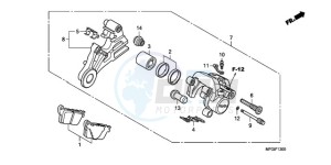 CB600FA France - (F / CMF) drawing REAR BRAKE CALIPER (CB600F/F3)