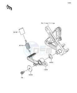 NINJA ZX-10R ABS ZX1000SGFA XX (EU ME A(FRICA) drawing Brake Pedal