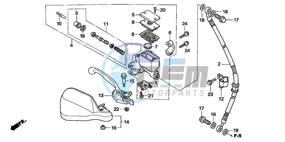 FR. BRAKE MASTER CYLINDER (XL1000V)