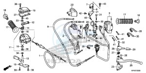 TRX420TMD TRX420 Europe Direct - (ED) drawing HANDLE LEVER/SWITCH/CABLE