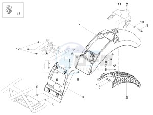 V7 III Racer 750 e4 (EMEA) drawing Rear mudguard