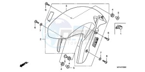 CB1000R9 Australia - (U) drawing FRONT FENDER