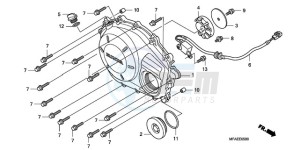 CBF1000AA Europe Direct - (ED / ABS) drawing RIGHT CRANKCASE COVER