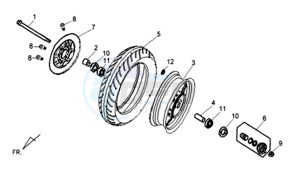 ALLO GT 25KMH 50 drawing FRONT WHEEL / BRAKE DISC