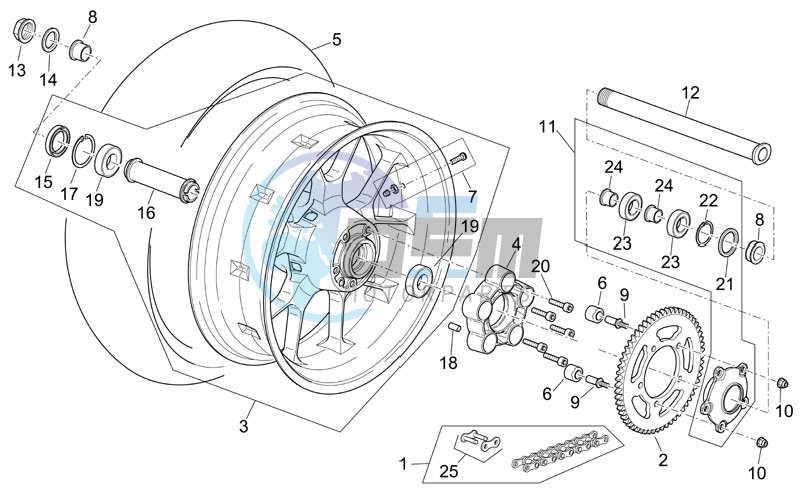 Rear wheel R version