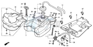 TRX350FM RANCHER 4X4S drawing FUEL TANK