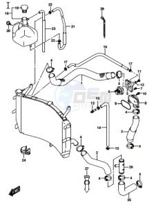 GSX-S1000F drawing RADIATOR HOSE