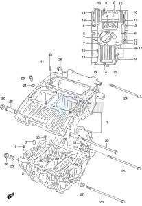 GS500 (P19) drawing CRANKCASE