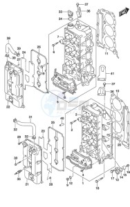 DF 250 drawing Cylinder Head SS Model