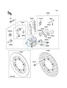 KX85 / KX85 II KX85A9F EU drawing Front Brake