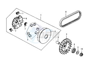 HD EU2 - 125 cc drawing DRIVING PULLEY