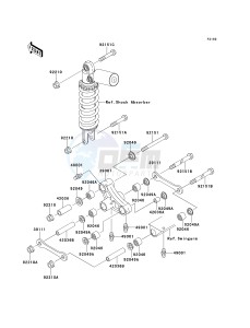 ZX 900 E [NINJA ZX-9R] (E1-E2) [NINJA ZX-9R] drawing REAR SUSPENSION