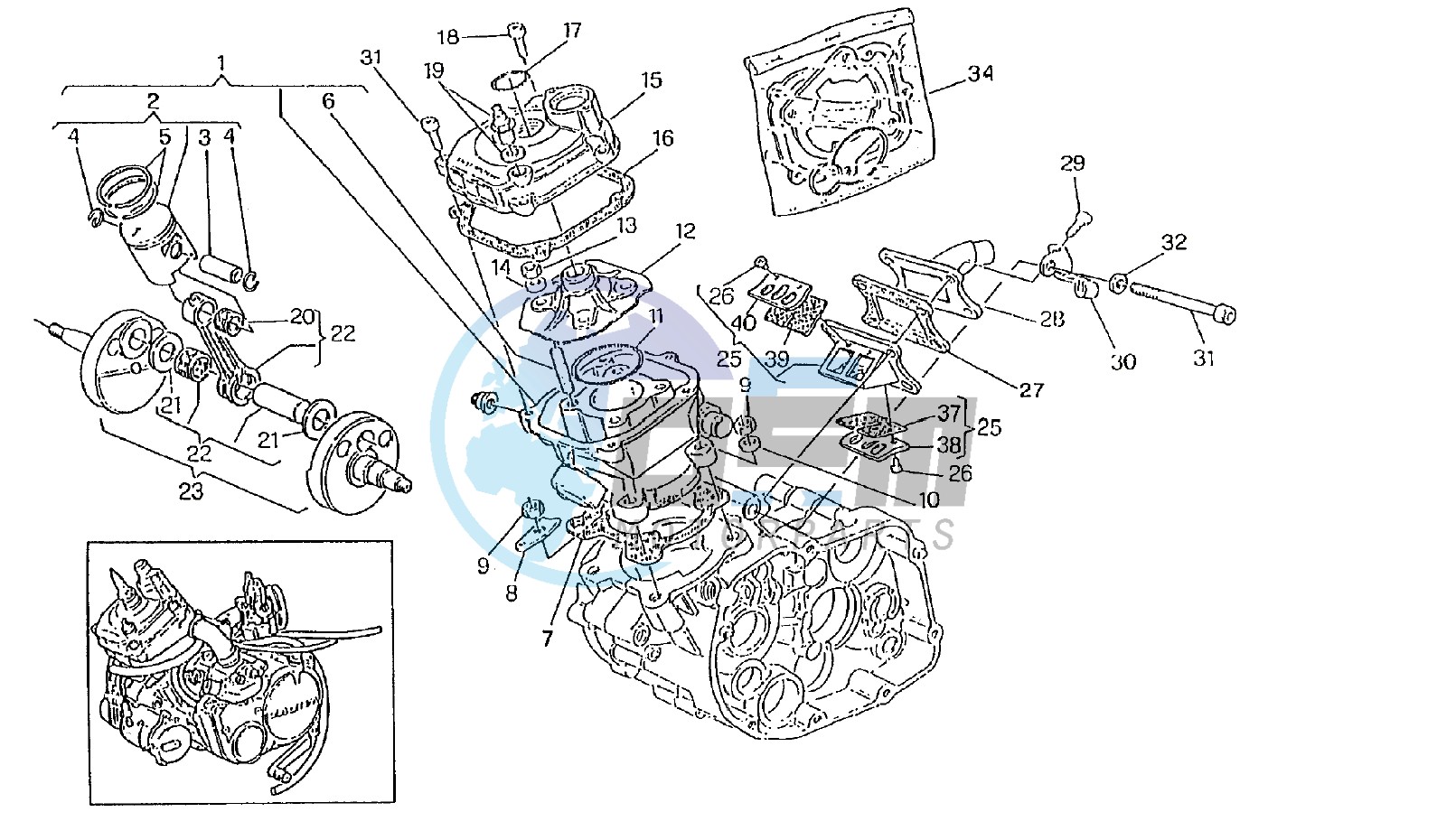 CRANKSHAFT - CYLINDER 50