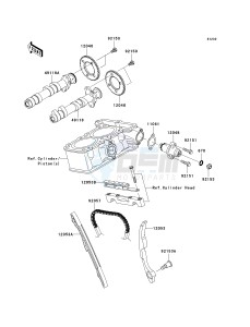 EX250 J [NINJA 250R] (J8F-J9FA) J9FA drawing CAMSHAFT-- S- -_TENSIONER