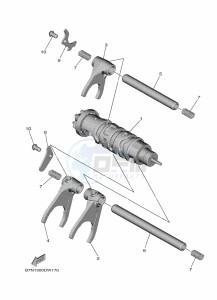 MT-09 MTN890-U (BMR1) drawing SHIFT CAM & FORK