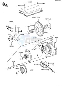 KZ 1000 M [CSR] (M1-M2) [CSR] drawing STARTER MOTOR_STARTER CLUTCH -- KZ1000-M1- -