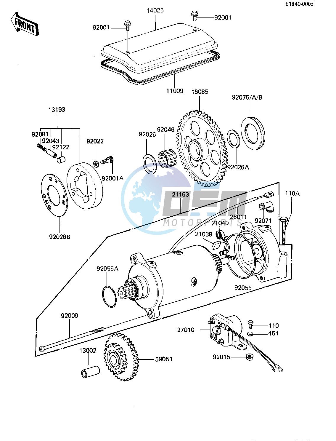 STARTER MOTOR_STARTER CLUTCH -- KZ1000-M1- -