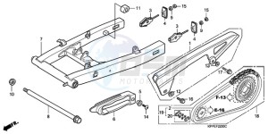 CBR125RWA UK - (E / WH) drawing SWINGARM