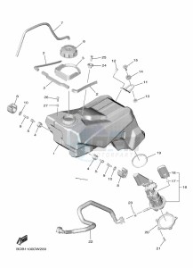 WR450F (BDB4) drawing FUEL TANK