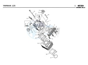 RS2-125-NACKED-RED drawing CYLINDER HEAD - CYLINDER  EURO2