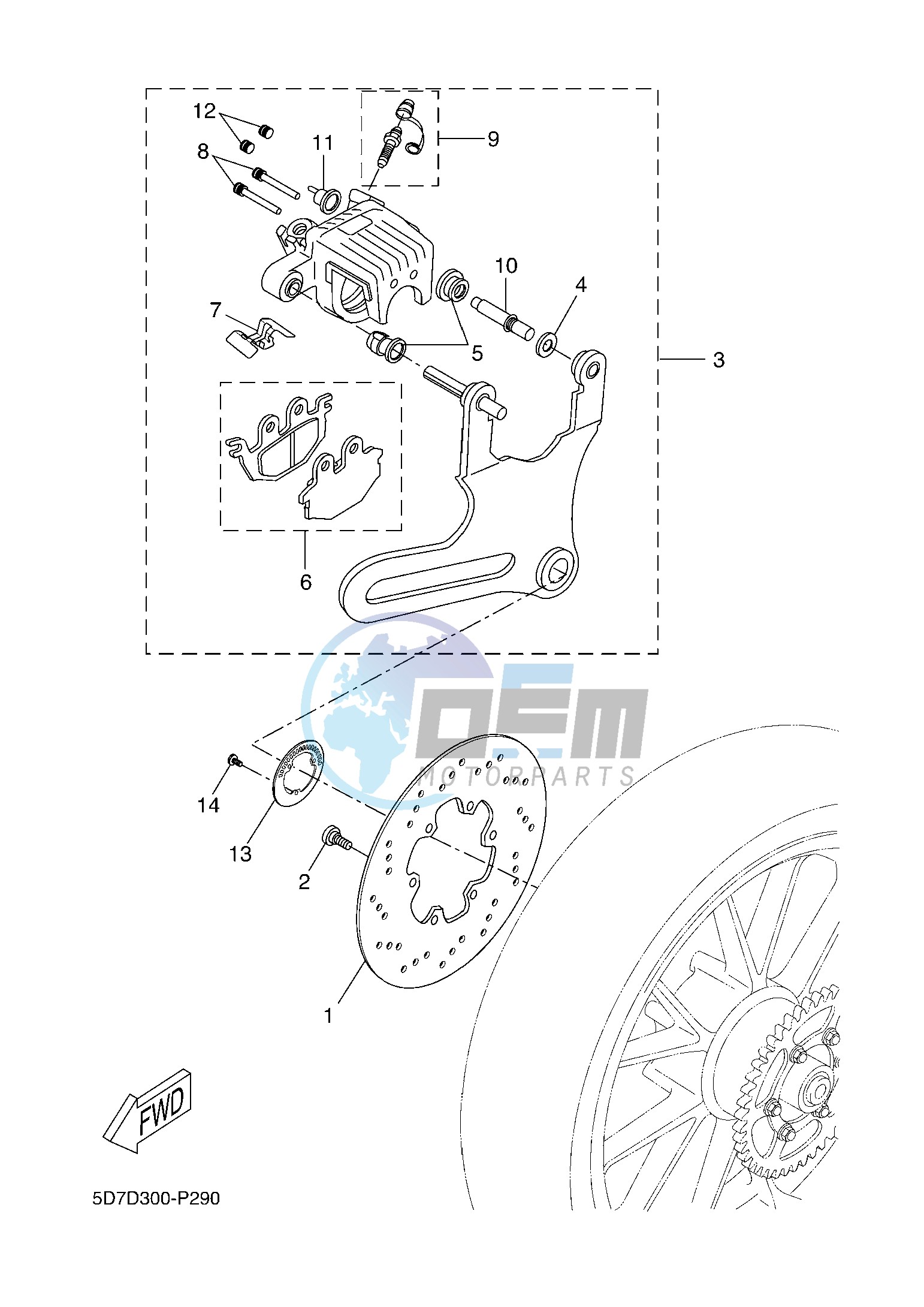 REAR BRAKE CALIPER