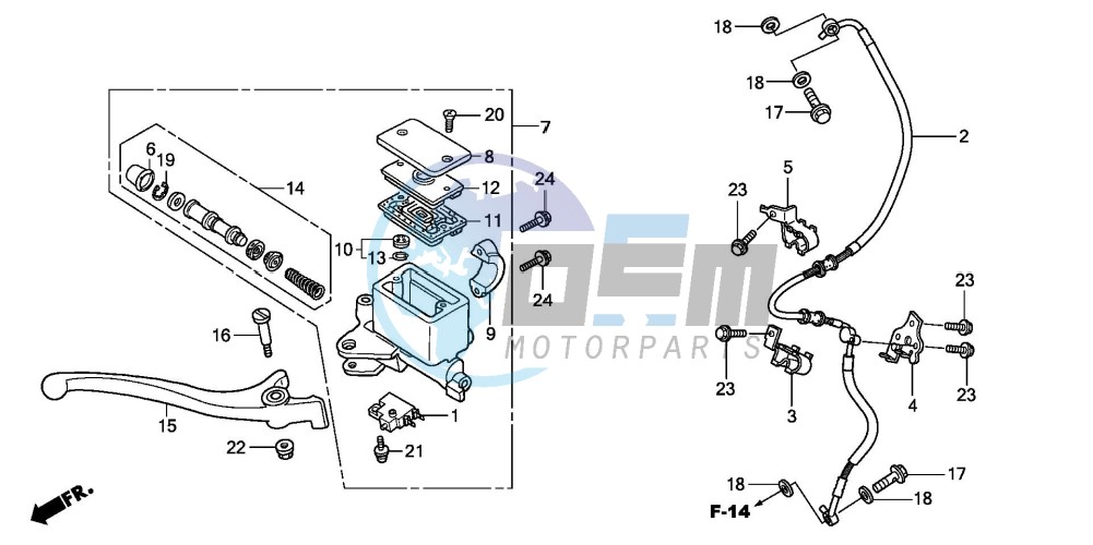 FR. BRAKE MASTER CYLINDER (SH300/R)