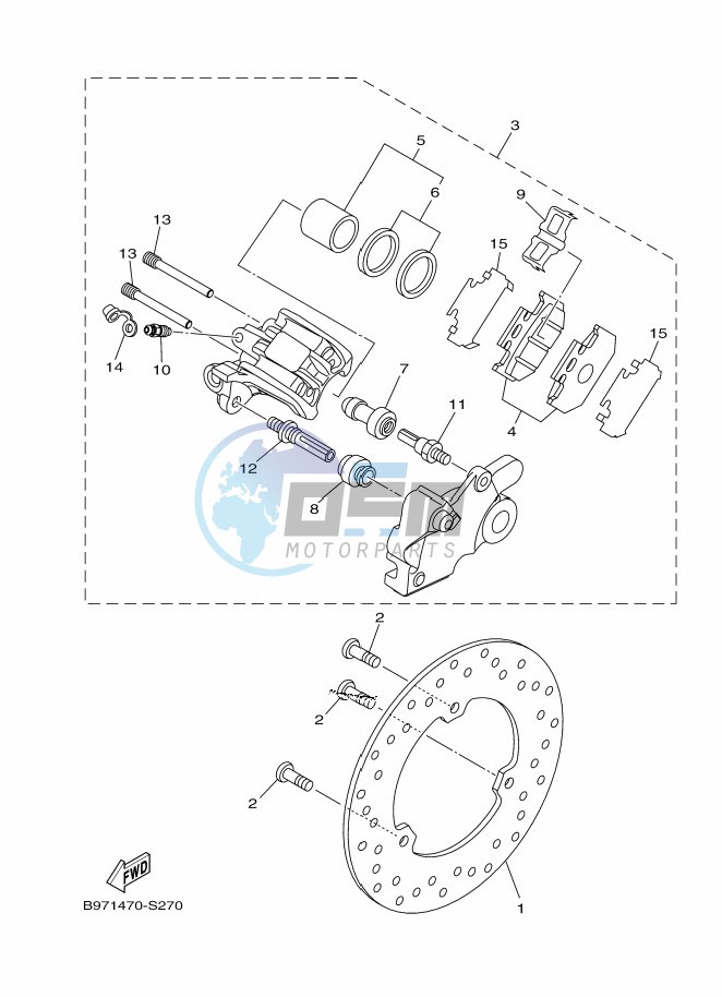 REAR BRAKE CALIPER