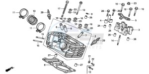 VT600CD2 drawing CYLINDER HEAD (REAR)