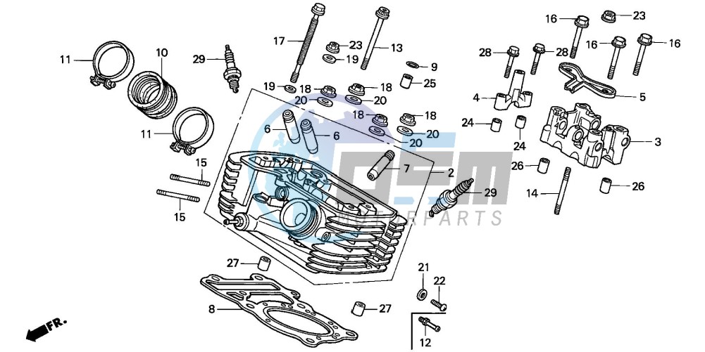 CYLINDER HEAD (REAR)