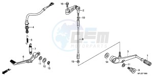 CBR600RRC drawing BRAKE PEDAL/CHANGE PEDAL