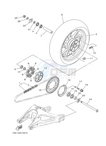 MT09A MT-09 ABS 900 (2DRA 2DRB) drawing REAR WHEEL