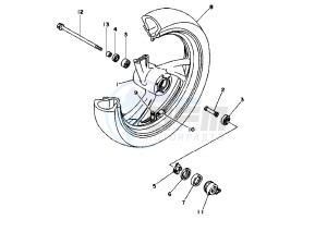 TDM 850 drawing FRONT WHEEL