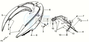 VS 125S drawing COWLING / REAR MUDGUARD