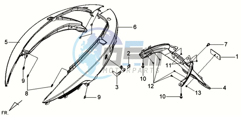 COWLING / REAR MUDGUARD