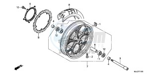 NC750XE NC750X Europe Direct - (ED) drawing FRONT WHEEL