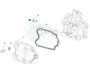 Beverly 350 4t 4v ie e3 Sport Touring drawing Cylinder head cover