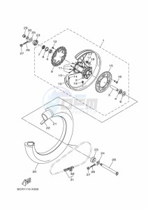 YZ250 (BCRD) drawing REAR WHEEL