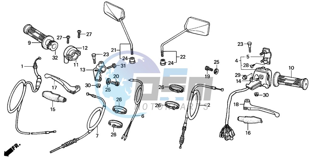 HANDLE LEVER/SWITCH/CABLE (2)