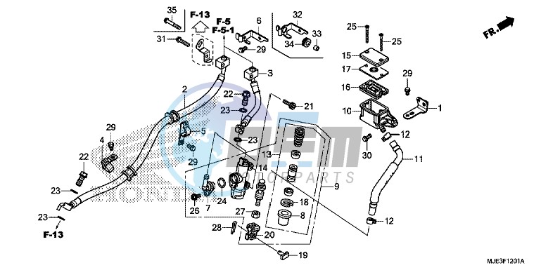 REAR BRAKE MASTER CYLINDER (CBR650FA)