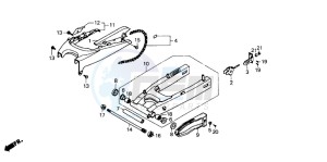 NSR125R drawing SWING ARM/CHAIN CASE