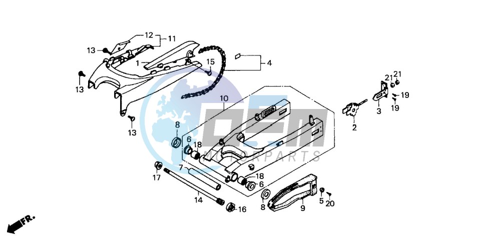 SWING ARM/CHAIN CASE