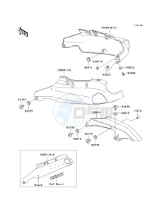 ZX 1100 D [NINJA ZX-11] (D1-D3) [NINJA ZX-11] drawing SIDE COVERS_CHAIN COVER-- ZX1100-D3- -