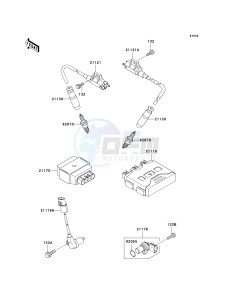 KVF 650 A [PRAIRIE 650 4X4] (A2) [PRAIRIE 650 4X4] drawing IGNITION SYSTEM