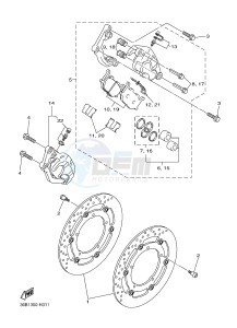 XJ6N ABS 600 XJ6-N (NAKED, ABS) (36B5) drawing FRONT BRAKE CALIPER