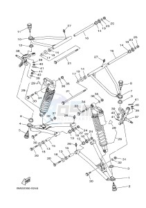 YFZ450R YFZ45YSSH YFZ450R SPECIAL EDITION (BW26) drawing FRONT SUSPENSION & WHEEL